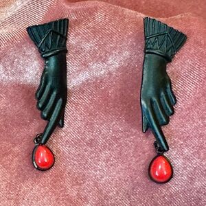 Victorian Hands Gothic Earrings